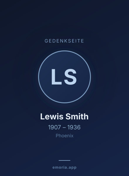Gedenkportrait von Lewis Smith