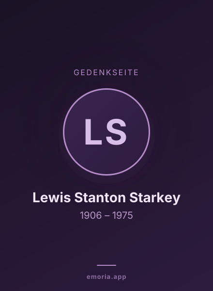 Gedenkportrait von Lewis Stanton Starkey