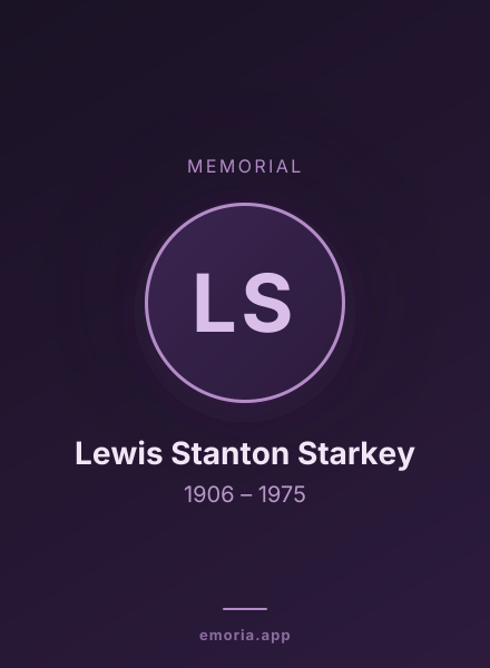 Memorial portrait of Lewis Stanton Starkey