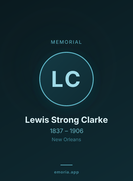 Memorial portrait of Lewis Strong Clarke