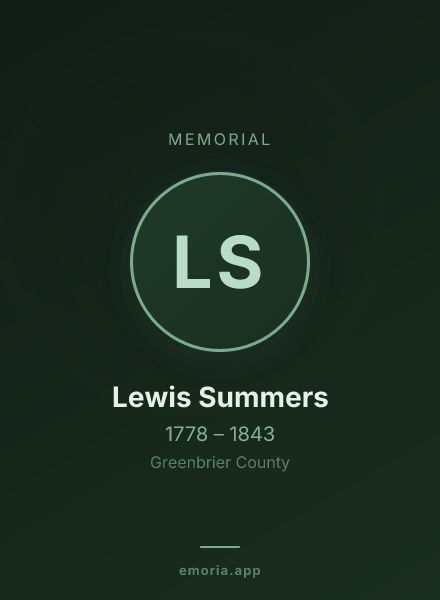 Memorial portrait of Lewis Summers