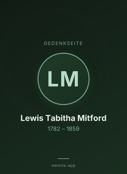 Gedenkportrait von Lewis Tabitha Mitford