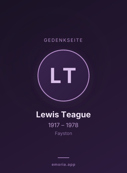Gedenkportrait von Lewis Teague