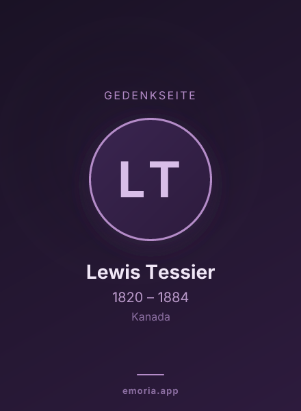 Gedenkportrait von Lewis Tessier