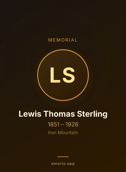 Memorial portrait of Lewis Thomas Sterling