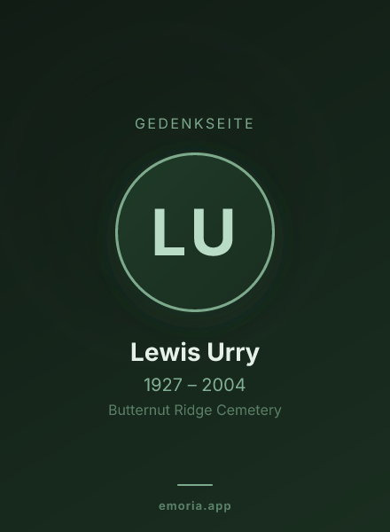 Gedenkportrait von Lewis Urry