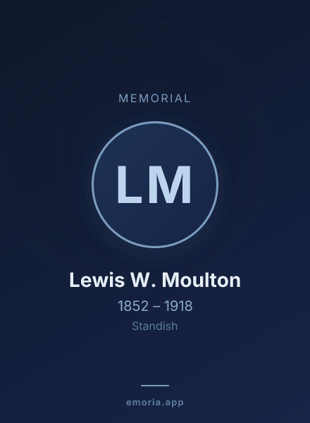 Memorial portrait of Lewis W. Moulton