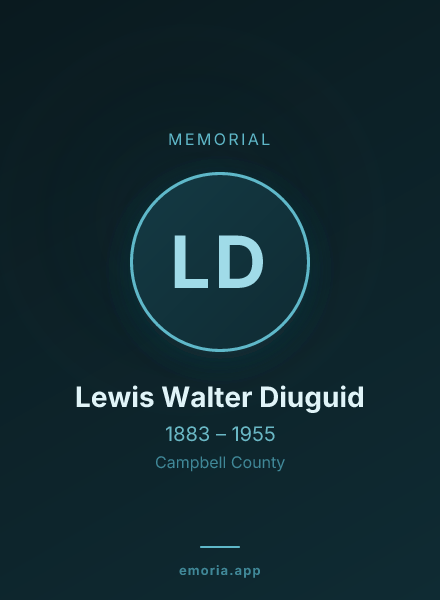 Memorial portrait of Lewis Walter Diuguid