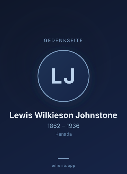 Gedenkportrait von Lewis Wilkieson Johnstone