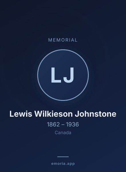 Memorial portrait of Lewis Wilkieson Johnstone
