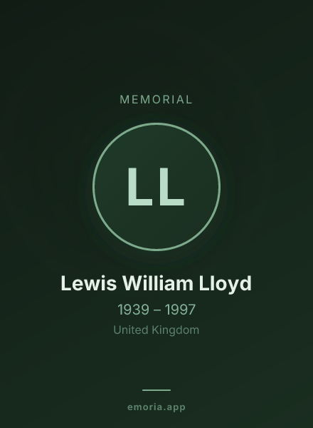 Memorial portrait of Lewis William Lloyd