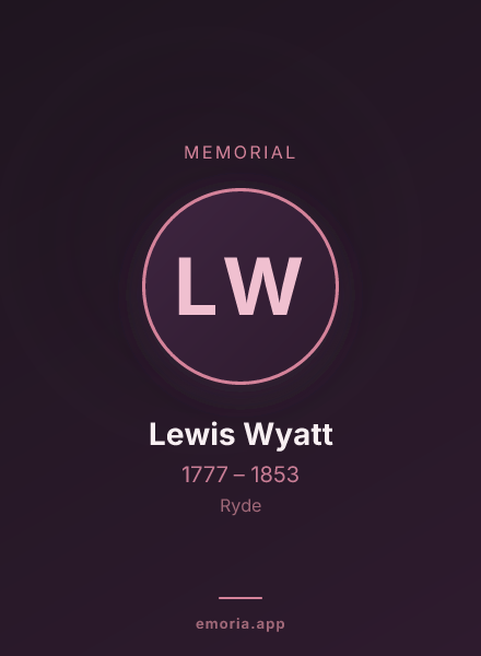 Memorial portrait of Lewis Wyatt