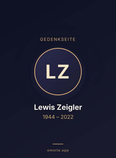 Gedenkportrait von Lewis Zeigler
