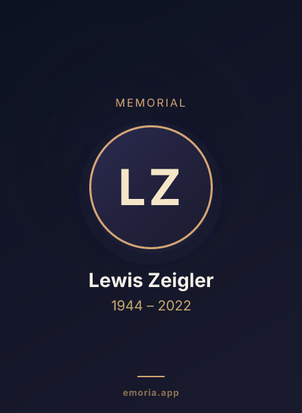 Memorial portrait of Lewis Zeigler