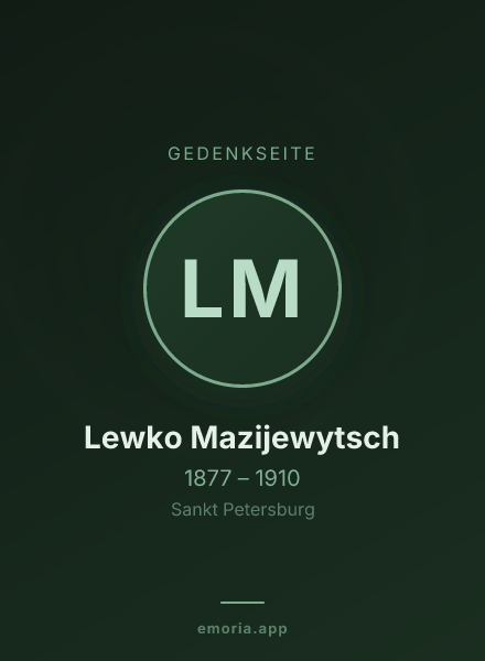 Gedenkportrait von Lewko Mazijewytsch