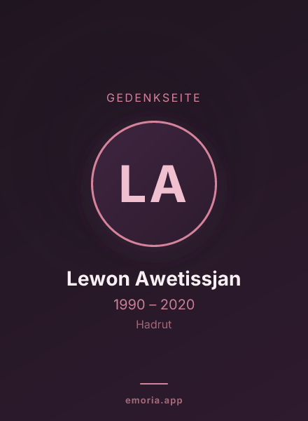 Gedenkportrait von Lewon Awetissjan