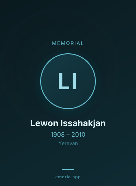 Memorial portrait of Lewon Issahakjan