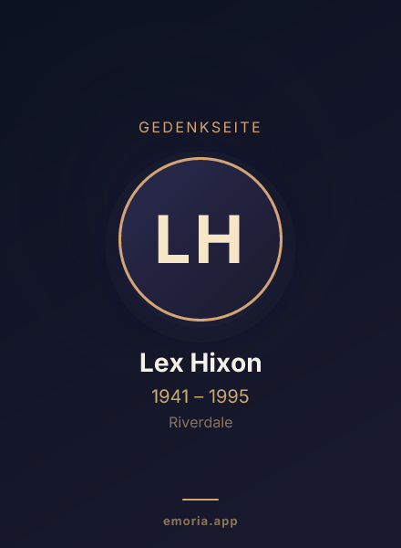 Gedenkportrait von Lex Hixon