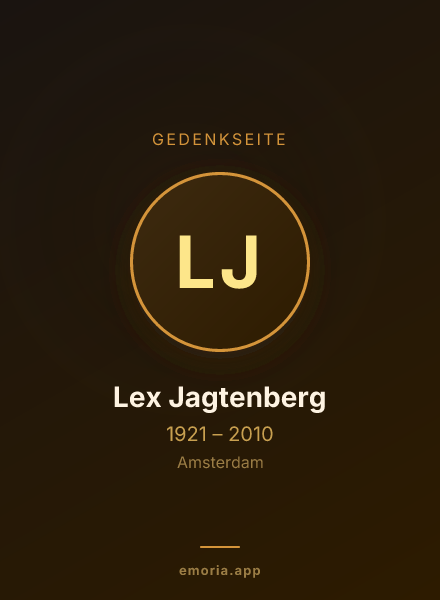 Gedenkportrait von Lex Jagtenberg