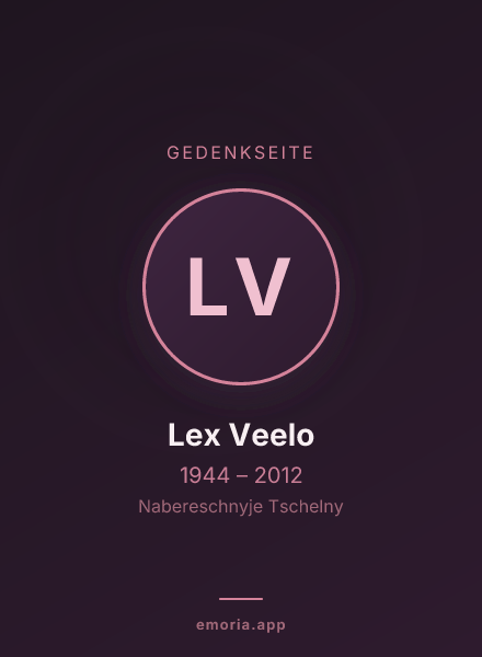 Gedenkportrait von Lex Veelo