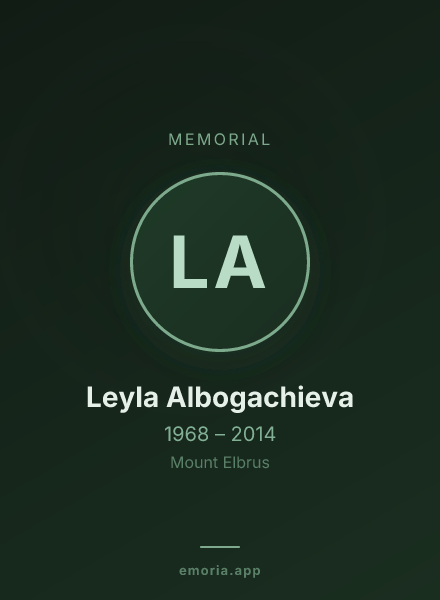 Memorial portrait of Leyla Albogachieva