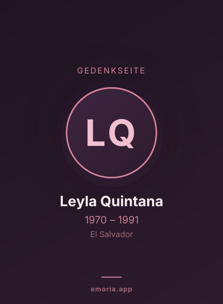 Gedenkportrait von Leyla Quintana