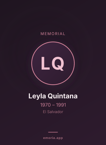 Memorial portrait of Leyla Quintana