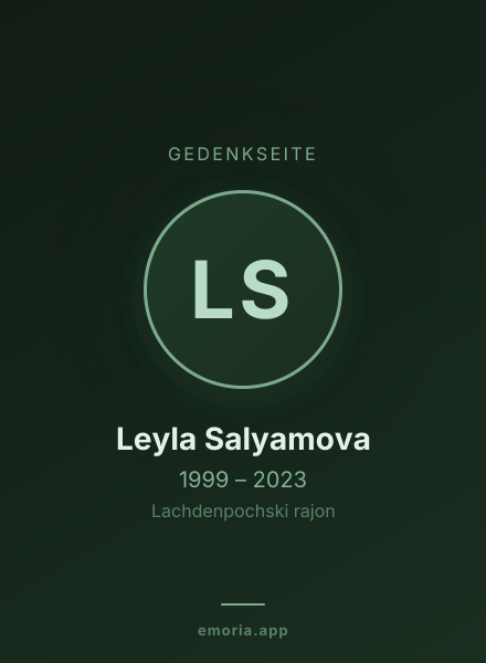 Gedenkportrait von Leyla Salyamova