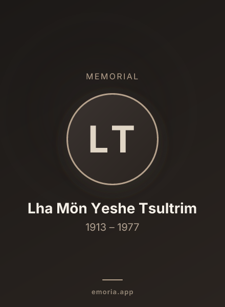 Memorial portrait of Lha Mön Yeshe Tsultrim