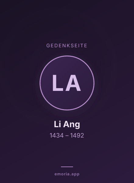 Gedenkportrait von Li Ang