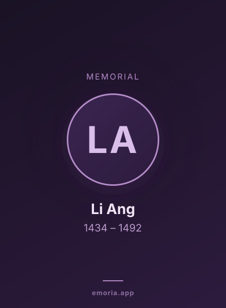 Memorial portrait of Li Ang