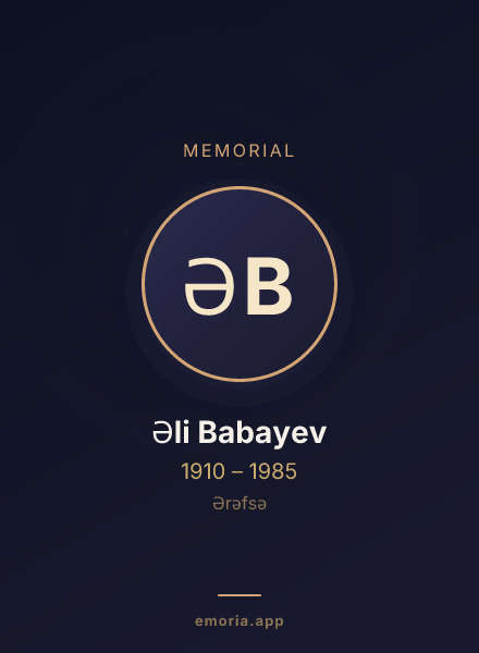 Memorial portrait of Əli Babayev