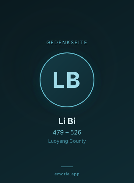 Gedenkportrait von Li Bi