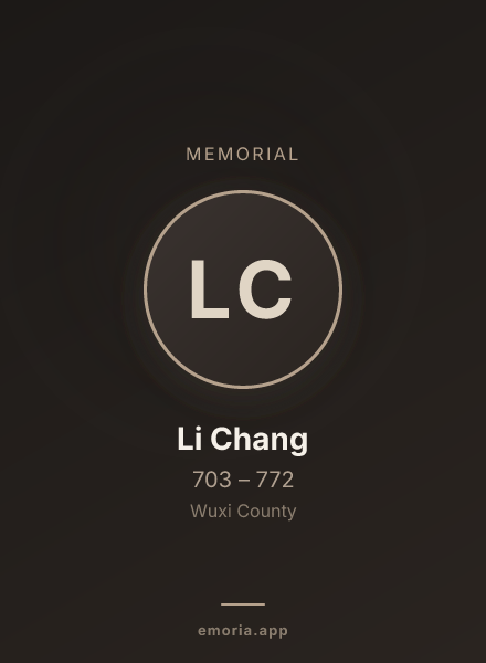Memorial portrait of Li Chang