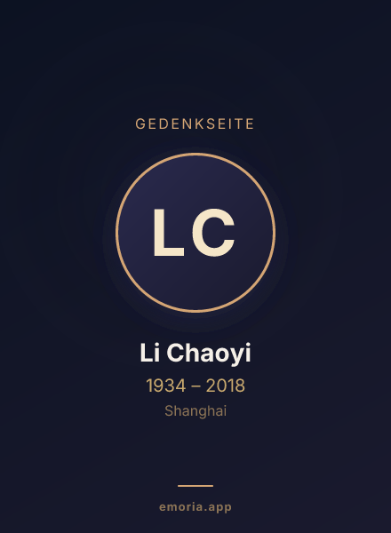 Gedenkportrait von Li Chaoyi