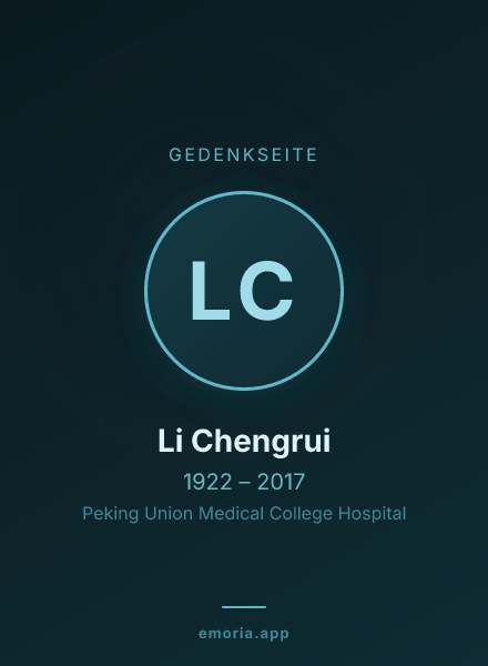 Gedenkportrait von Li Chengrui