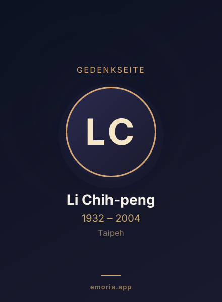 Gedenkportrait von Li Chih-peng