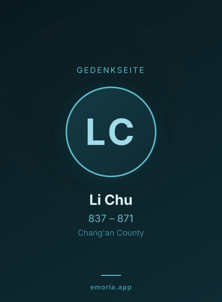 Gedenkportrait von Li Chu