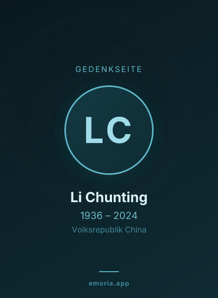 Gedenkportrait von Li Chunting
