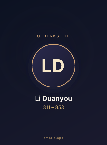 Gedenkportrait von Li Duanyou
