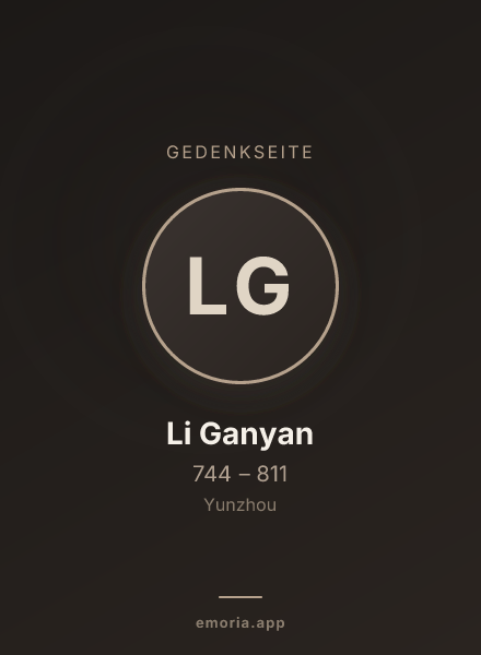 Gedenkportrait von Li Ganyan