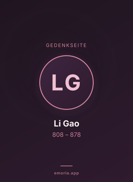 Gedenkportrait von Li Gao