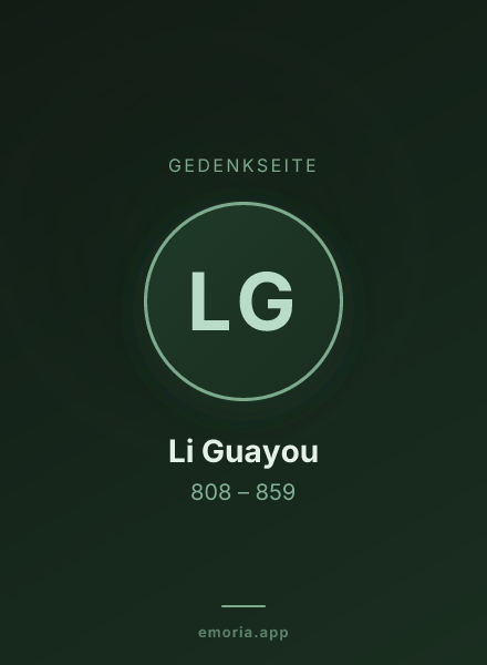 Gedenkportrait von Li Guayou