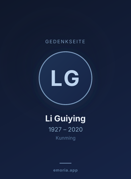 Gedenkportrait von Li Guiying