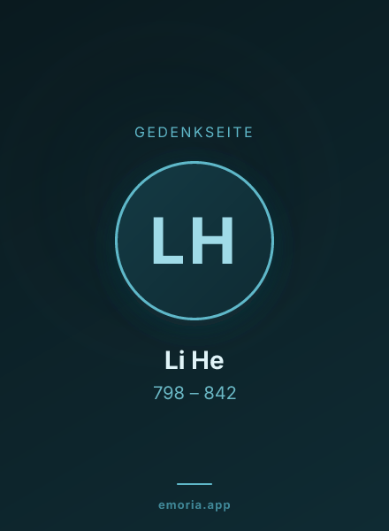 Gedenkportrait von Li He