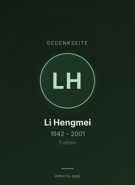 Gedenkportrait von Li Hengmei