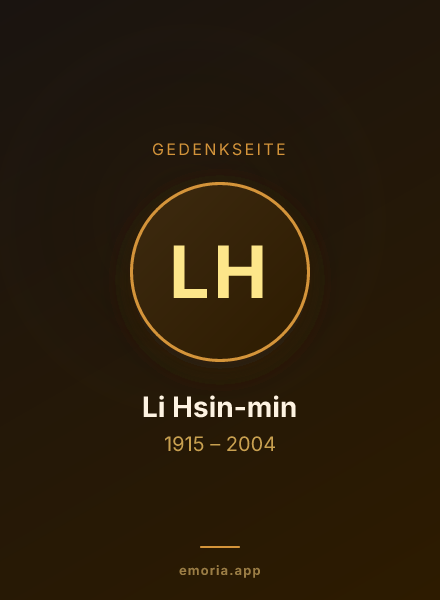 Gedenkportrait von Li Hsin-min