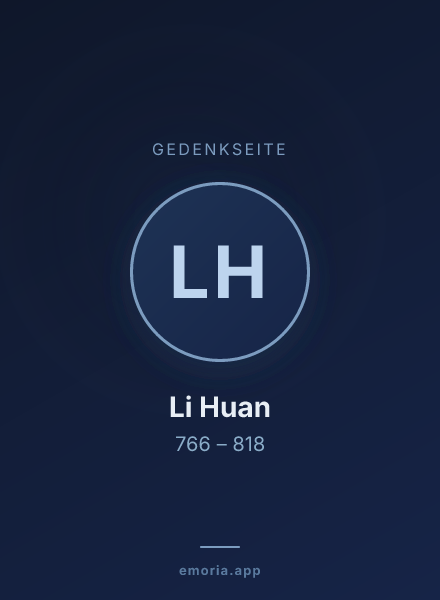 Gedenkportrait von Li Huan