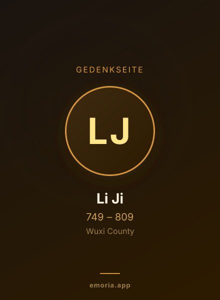 Gedenkportrait von Li Ji