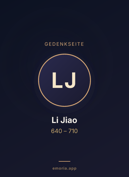Gedenkportrait von Li Jiao
